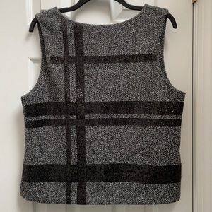 Banana Republic Black Textured Sequin Top